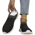 thumbnail image 4 of Women's mesh Breathable Soft Sole Mules Fashion Knitted Backless Slip on Lightweight Walking Shoes Casual Comfortable Outdoor Sports Wedge Mule, 4 of 7