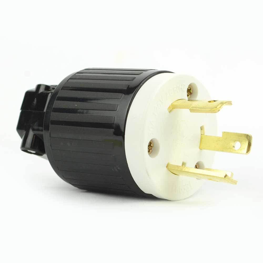 Male Twist Lock Electrical Plug 3 Wire, 30 Amps, 125V, NEMA L530P