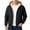 Black, variant on Hoodies for Men Sherpa-Lined Zipper Fleece Lined Hooded Sweatshirt Thick Thermal Jacket with Pockets Casual Winter Coats,Black 3XL