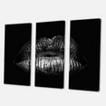 thumbnail image 3 of Sexy Golden Metallized Woman Lips I 28 in x 36 in Painting Canvas Art Print, by Designart, 3 of 3