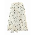 thumbnail image 4 of Women Y2k Polka Dots Midi Skirt Cute Flowy Elastic Waist A Line Ruffle Hem Skirt Going Out Streetwear Color L, 4 of 10