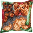 thumbnail image 2 of Collection D'Art Stamped Needlepoint Cushion Kit, 40cm x 40cm, Dogs On The Armchair, 2 of 2