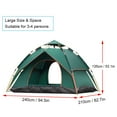 thumbnail image 4 of Tente Instantanée Pop-Up pour 3-4 Personnes, Tente Dôme de Camping Automatique à Double Couche, Imperméable, Tente Familiale pour la Randonnée, le Backpacking, la Plage, 4 of 8