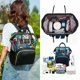 thumbnail image 3 of Baby Diaper Bag Mommy Backpack, navy blue flowers（black）, 3 of 3