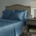 thumbnail image 5 of Madison Park 6-piece 800 Thread Count Cotton Blend Sateen Sheet Set, Cal King - Teal, Resistant to fading, shrinking and wrinkles, 5 of 7