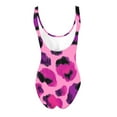 thumbnail image 5 of LEKWK One Piece Swimsuits for Women Animal Print Scoop Neck Tummy Control Bathing Suits Slimming Monokini Modest Summer Resort Holiday Swimwear, 5 of 6
