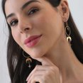 thumbnail image 2 of SOHI Gold-Toned Contemporary Drop Earrings, 2 of 5