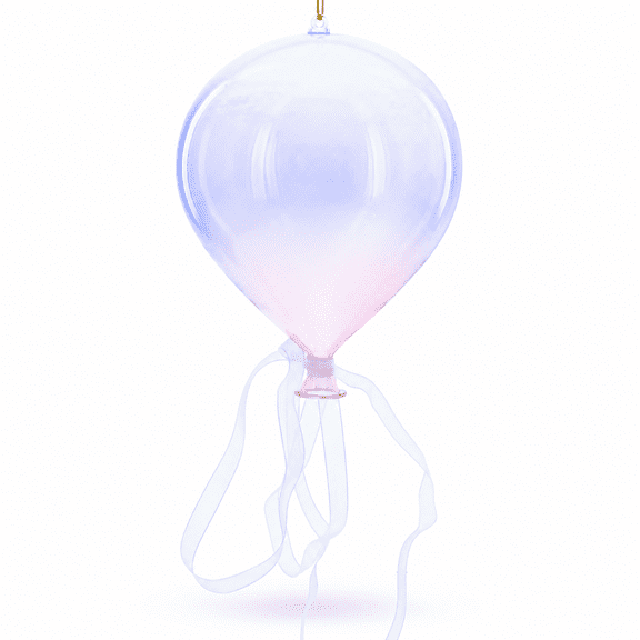 Iridescent Sky Balloon Glass Christmas Ornament
