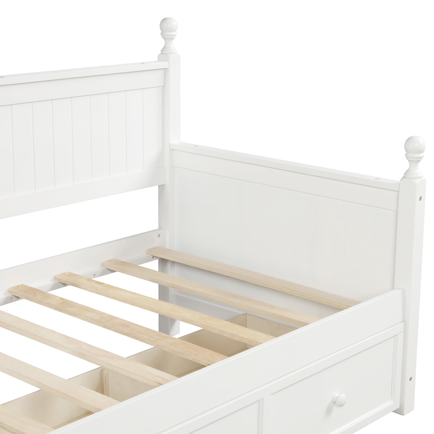 DEALTOPS Wood Daybed with Three Drawers ,Twin Size Daybed,No Box Spring Needed -&nbsp;White