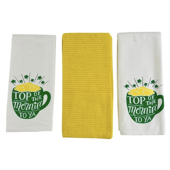 Serafina Home 100% Cotton Irish Top Of The Morning Kitchen Towels