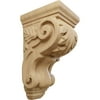 Ekena Millwork 3 1/2"W x 4"D x 7"H Small Traditional Acanthus Corbel, Cherry