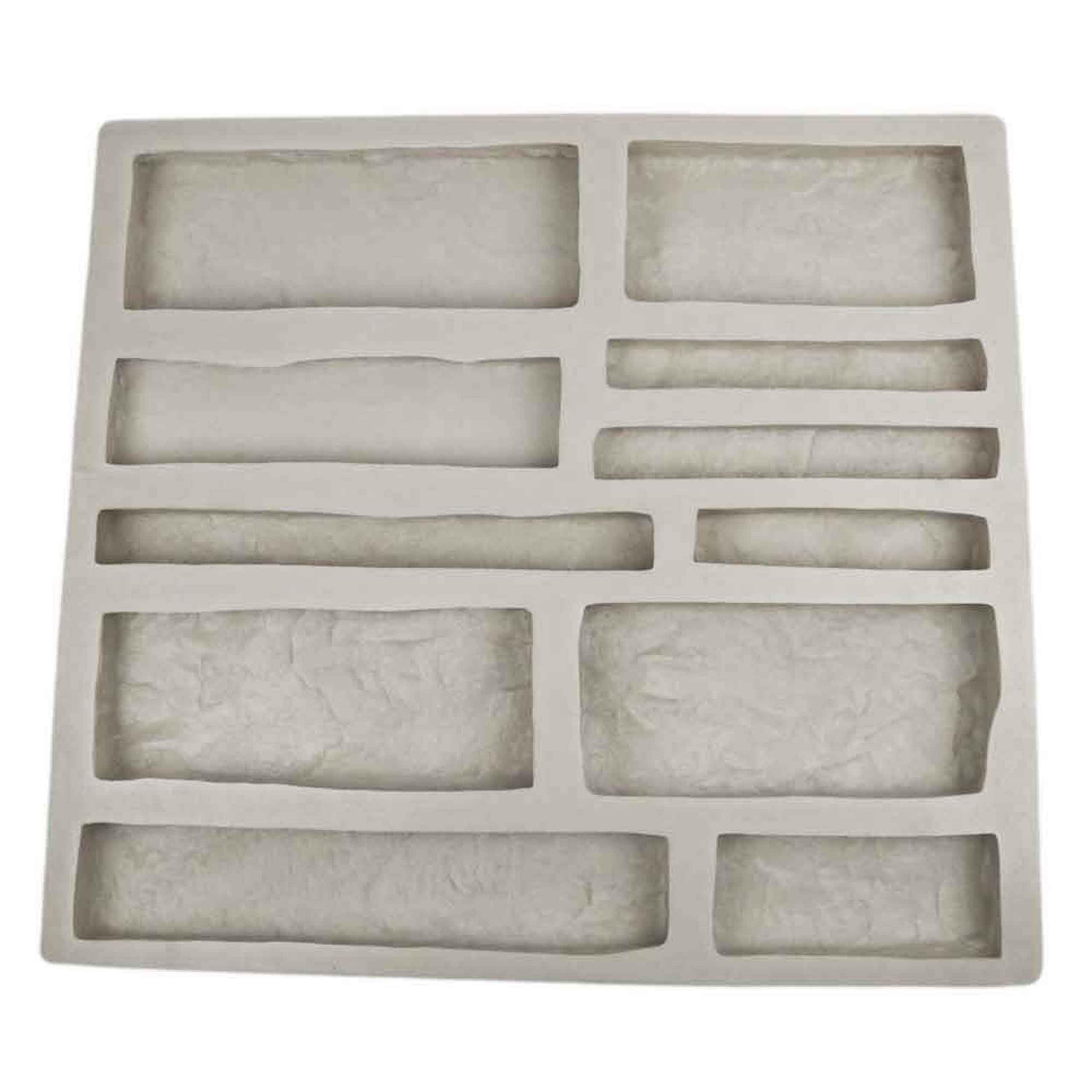 Concrete Edge Form Mold - 90.55" Stone Texture Liner For Pool & Steps