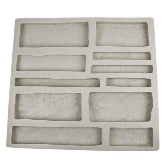Veneer Stone Rubber Mold for Concrete or Plaster, EZ Stack Flats, 22.75x20.5, Version 5, Recycled Material