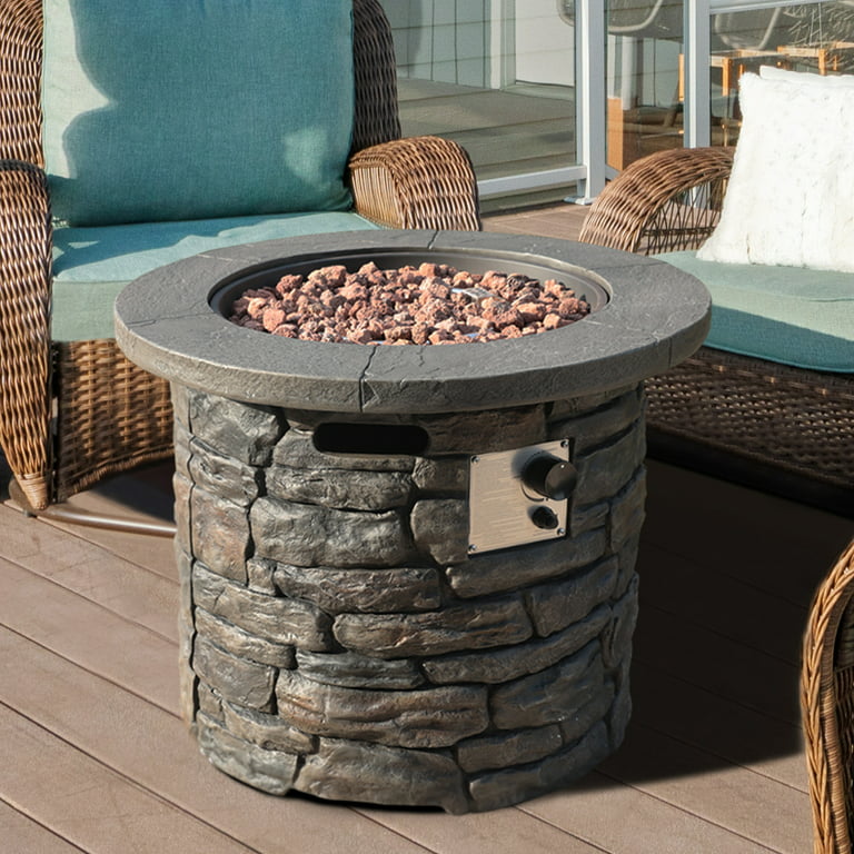 VEIKOUS 31 in. Square Outdoor Gas Fire Pit Propane 50000 BTU with Lid and  Cover, Free Lava Rocks PG0601-04 - The Home Depot