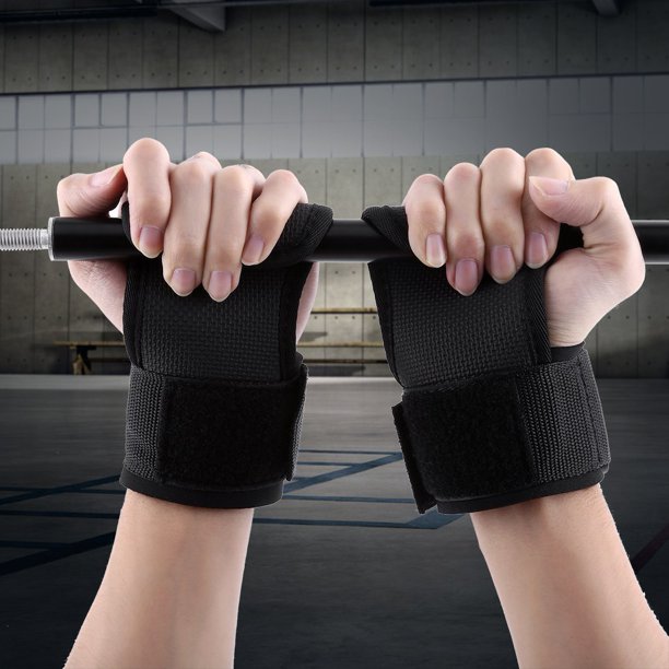 CHICIRIS 1 Pair Black Anti Skid Weightlifting Wristbands Fitness Wraps
