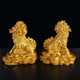 thumbnail image 4 of 1 par de adornos de escultura de estatua de Kylin para decoración de hoteles. Oro 9x9.5cm, 4 of 9
