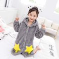 thumbnail image 4 of Kids Pajamas Soft Plush Bathrobe for Winter, 4 of 7