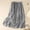 *Gray, variant on U Women's Linen Blend Elastic Waist A Line Midi Skirt , Solid Color Casual Loose Cozy Skirt Beige,Womens Plus L