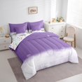 thumbnail image 3 of jejeloiu Starry Sky Clouds Twin Bedding Sets 7-Piece,Outer Space Galaxy Theme Bedding Comforter Set,Purple White Ombre Sheet Sets For Girls,Super Cozy Room Decor Reversible, 3 of 8
