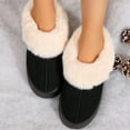 thumbnail image 5 of Women's Suede Ankle Moccasin Boots Waterproof Anti-Slip Thick Sole Indoor Warm Snow Slippers, 5 of 5