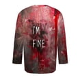 thumbnail image 4 of Camisas de Manga Larga para Hombres Imprimir Blusa de Manga Corta de Cuello Redondo, Camisas de Lino para Hombres, 4 of 4
