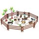 thumbnail image 2 of Juego de establo de caballos para niños, juego de club de caballos de simulación, que incluye vallas de granja, figuras de caballos, pesebre, herramientas de granja, juguetes para puestos de caballos, 2 of 6