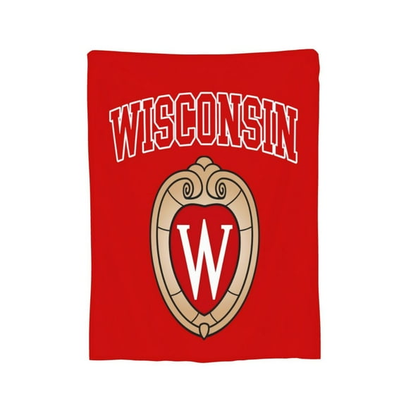 University Of Wisconsin - Madison Fleece Blanket Very Soft Microfiber Flannel Blanket For Couch Warm And Cozy For All Seasons
