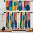 thumbnail image 3 of LALILO Kitchen Curtains and Valances Set of 3 36" Color New Window Treatment Tiers for Window Decor, 3 of 5