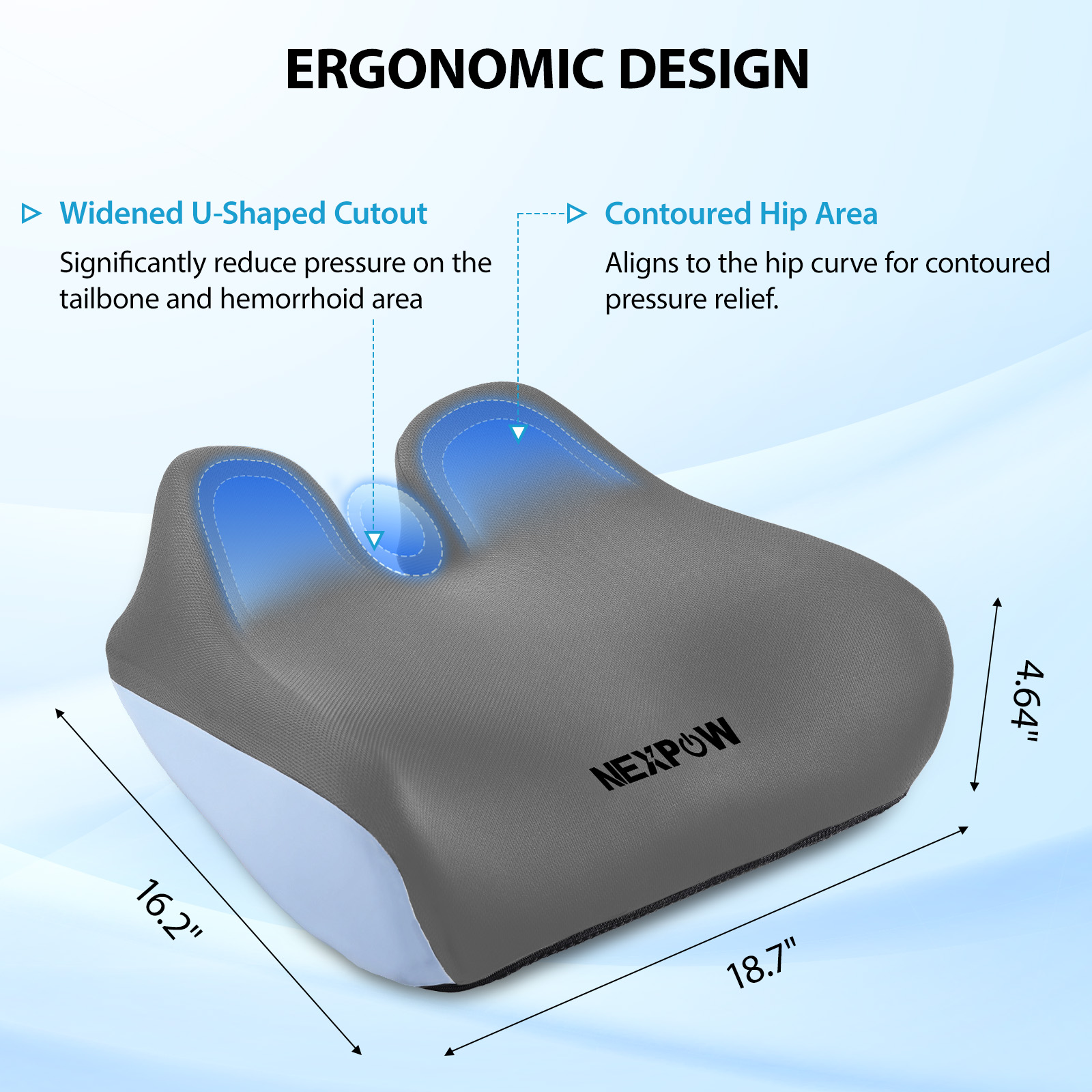 Nexpow Extra Large Memory Foam Car Seat Cushion photo 4
