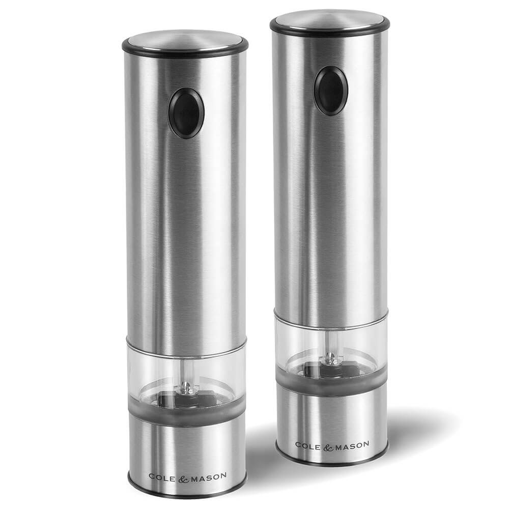 Cole & Mason Battersea Electronic Adjustable Salt and Pepper Mill Set