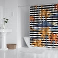 thumbnail image 2 of Coastal Paradise Waterproof Shower Curtain, Boho Tropical Fabric with Hooks, Machine Washable Hawaiian Island Classic and Exotic Palm Tree Bathroom Shower Curtain, 2 of 5