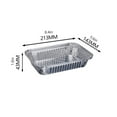 thumbnail image 2 of 20 Count Aluminum Foil Pans, Square 5"x4"x", Food Grade, Disposable, No Lids, 2 of 7