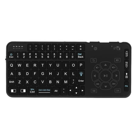 Wireless Ultra Slim Multimedia - Rii RT504 2.4G Wireless Handheld Remote Mini Ultra Slim Thin Multifunction Multimedia Backlit Keyboard with Touchpad Trackpad Mouse Combo for Mac Desktop Laptop PC Andriod TV Box