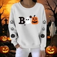 thumbnail image 6 of Ihhxva Plus Size Oversized Sweatshirt for Women Loose Fit Moisture-Wicking Halloween Spooky Graphic Pullover Cozy Cotton Casual Long Sleeve Crewneck Autumn Party Top S-2XL, 6 of 6