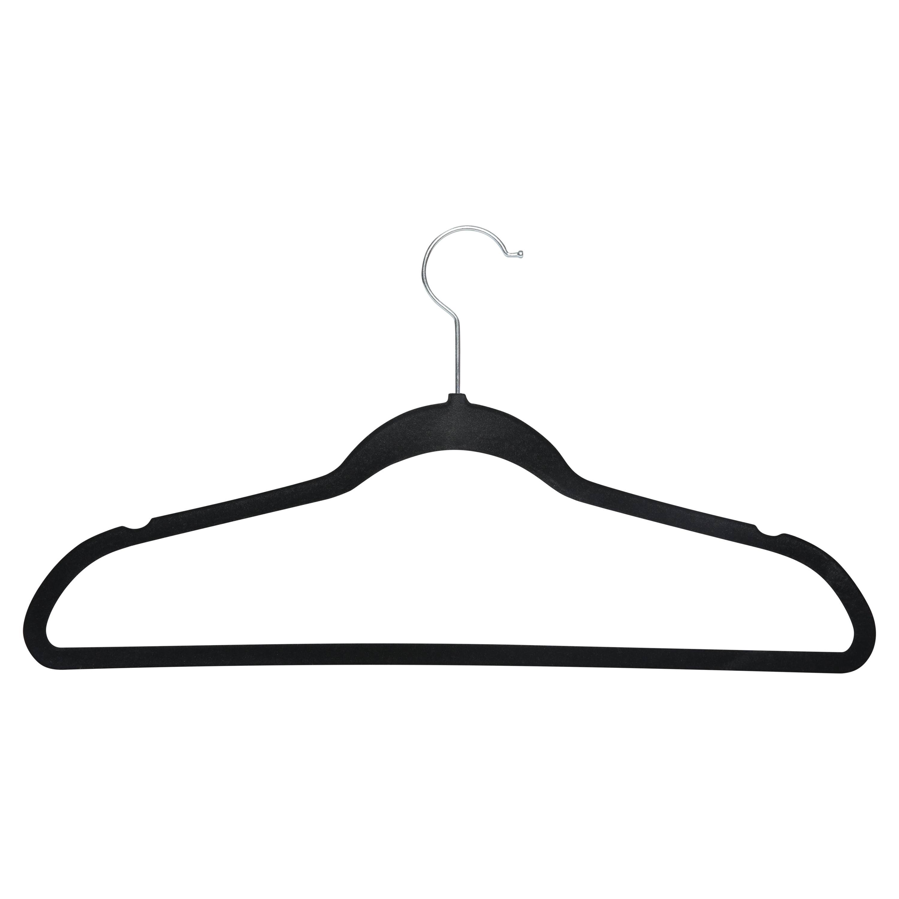 Simplify 100 Pack Slim Velvet Suit Hangers in Black