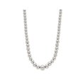 thumbnail image 2 of Sterling Silver Polished Beaded Necklace 18 Inches, 2 of 4