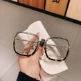 thumbnail image 3 of MINM Oversized Clear Square Glasses Women Fashion Anti-Blue Optical Glasses Classic Plastic Eyeglasses Eyewear, 3 of 7