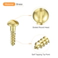 thumbnail image 4 of Uxcell Wood Screws M5 x 20mm Slotted Round Head Brass Self-Tapping Screw WoodWorking Screw 10 Pack, 4 of 6
