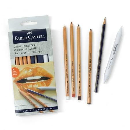 Faber-Castell Creative Studio Classic Sketch Set – Lettering – Graphite Pencil – Pitt Oil Pastel – 3 Pitt Pastel Pencils