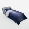 thumbnail image 3 of Ambesonne Grey Bedding Set 4 Pcs, Thunderstorm Dark Clouds, Queen, Blue, 3 of 3