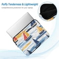 thumbnail image 2 of FORMRS 13"-13.3" Laptop Sleeve Protective Case Soft Carrying Quilted Computer Bag Cover, Orange Hand Drawn Sailboats, 2 of 7