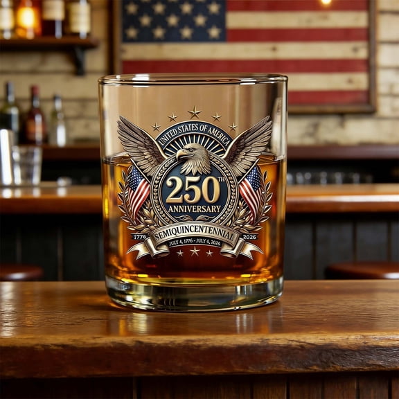 America 250th Anniversary “We The People” Heritage Whiskey Glass,Independence Printed Glasses,250 Anniversary Whiskey Bottle,for Liquor Scotch Bourbon,Day Patriotic Gift(C)