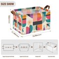 thumbnail image 7 of Yayeee Foldable Storage Basket for Shelves with Handles Waterproof Cloth Bins, Beige Abstract, 7 of 7