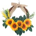 thumbnail image 1 of Corona Hayysy para puerta delantera, coronas artificiales de otoño de 11 pulgadas para decoración de porche delantero, corona de primavera y verano para ventana de pared, decoración del hogar Vhermosa Decoración, 1 of 7