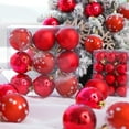 thumbnail image 4 of Lohuatrd 9Pcs Christmas Balls Ornament Shatterproof 6cm Colored Printed Plastic Ball for Holiday Party Scene Layout Christmas Tree Hanging Decoration DIY Accessories Home New Year Party Decoration, 4 of 8
