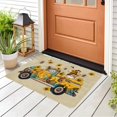 thumbnail image 5 of Sunflower Doormat Indoor Outdoor Rug Funny Gnome Truck Bees Front Welcome Decorative Door Mat Anti-Slip Rubber Seasonal Spring Summer Kitchen Entrance Floor Decortion 17 x 30 Inch., 5 of 6