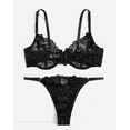 thumbnail image 3 of Black Lace Lingerie Set Underwire, 3 of 5