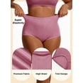 thumbnail image 5 of GAI YI Women's High-Waist Tummy Control Girdle Panties Jacquard Ladies Panties for Women Full Coverage Underwear 2Black+2Rose M, 5 of 8