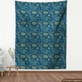 thumbnail image 3 of Ambesonne Whale Fabric by the Yard Upholstery, Marine Fauna and Flora, 10 Yards, Indigo Sea Green Blue, 3 of 4