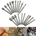 thumbnail image 1 of 20Pcs Drill Bits Dremel Set Steel Rotary Burrs High Speed Wood Carving Tools, 1 of 9